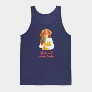 Flower, Girl Tank Top